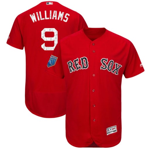 Men's Majestic Boston Red Sox Ted Williams Authentic Red Flex Base 2018 ...