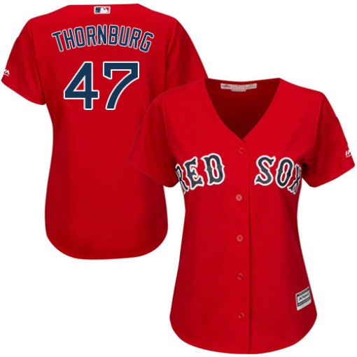 Women's Majestic Boston Red Sox Tyler Thornburg Authentic Red Alternate